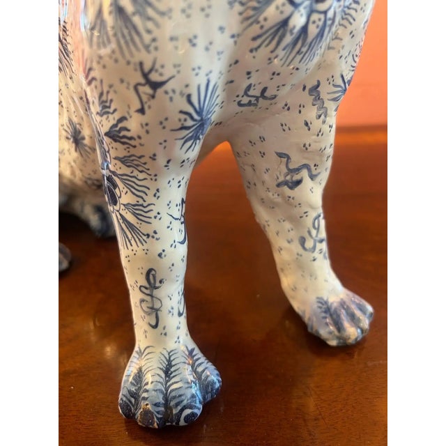 Late 19th Century Rare French Faience Dog, Late 19th/Early 20th Century For Sale - Image 5 of 9