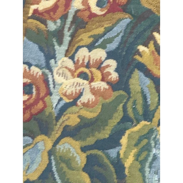 Vintage French Verdure Jacquard Tapestry in the style of Aubusson, 1970s For Sale - Image 11 of 18