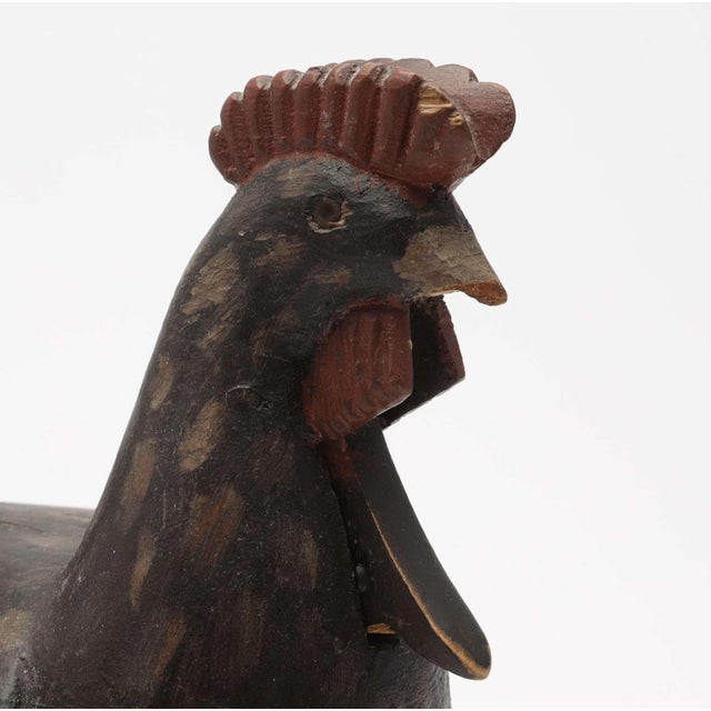 Swedish Folk Wooden Chicken Money Box & Egg Layer, 1920s, Set of 2 For Sale - Image 16 of 18