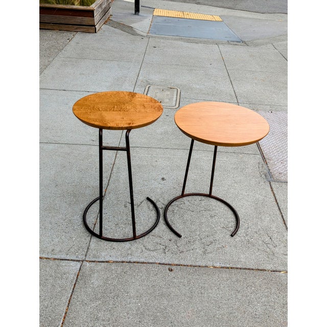 Jens Risom T.710 Side Tables in Walnut This striking pair of Jens Risom T.710 side tables captures the essence of mid-...