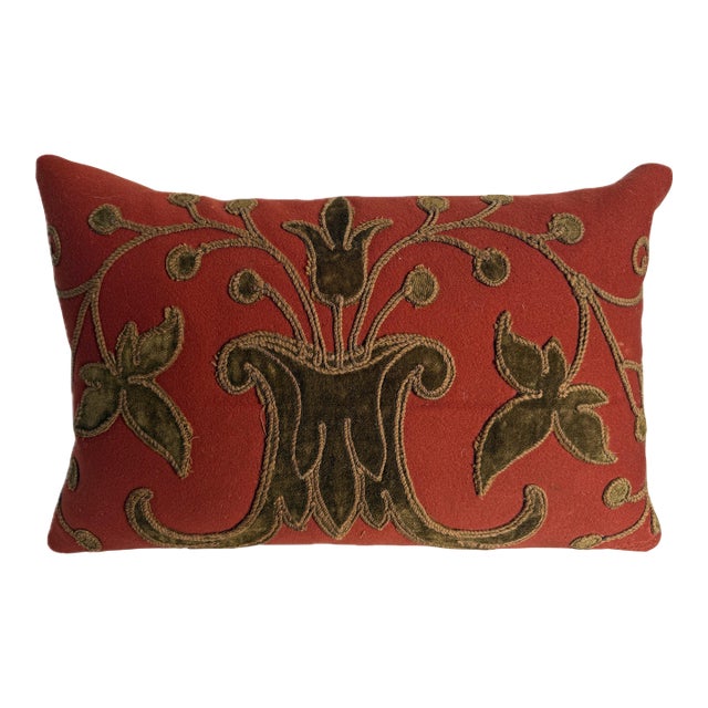 18th Century Florentine Italian Velvet Decorative Pillow For Sale