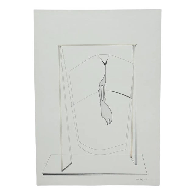 Nils Haglund, #015 Drawing, 1978, Pencil on Paper For Sale