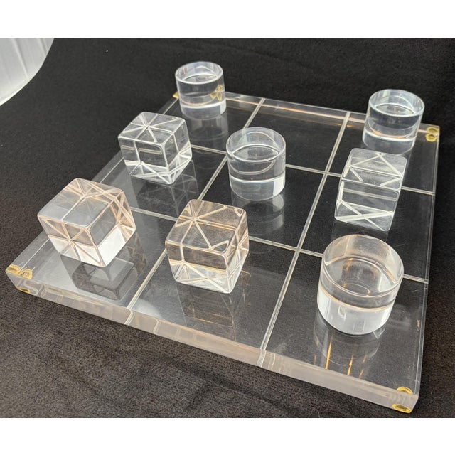 Vintage Van Teal Tic Tac Toe, Lucite For Sale - Image 4 of 6