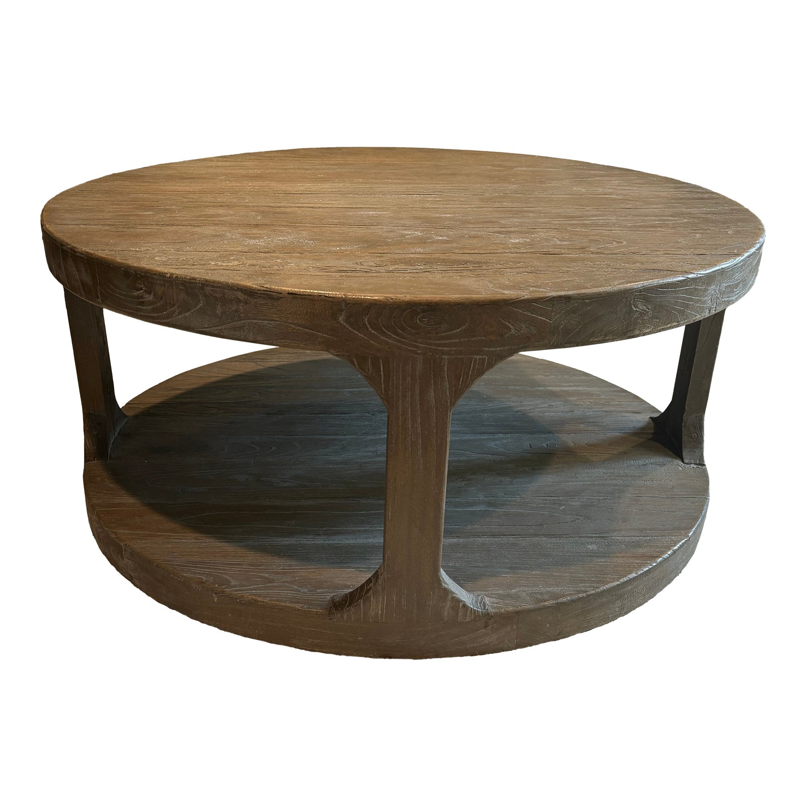 Restoration Hardware Martens Round Coffee Table | Chairish