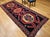 Antique Northwest Runner Rug, Hand-Knotted Wool, Geometric Medallions Pattern, 4x10, Navy & Red For Sale In Chicago - Image 6 of 18