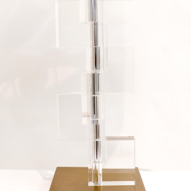 Modern Pasargad Home Spire Metal Base Table Lamp With Shade For Sale - Image 3 of 6