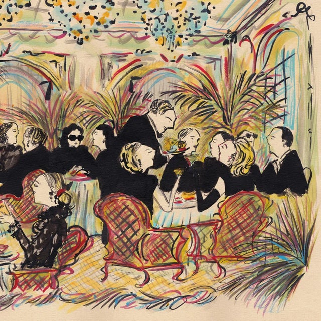 Figurative Luncheon Between the Palms Contemporary Reproduction Print by Pauline De Roussy De Sales For Sale - Image 3 of 4