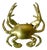 1960s Vintage Costal Hollywood Regency Boho Chic Brass Crab Box. For Sale
