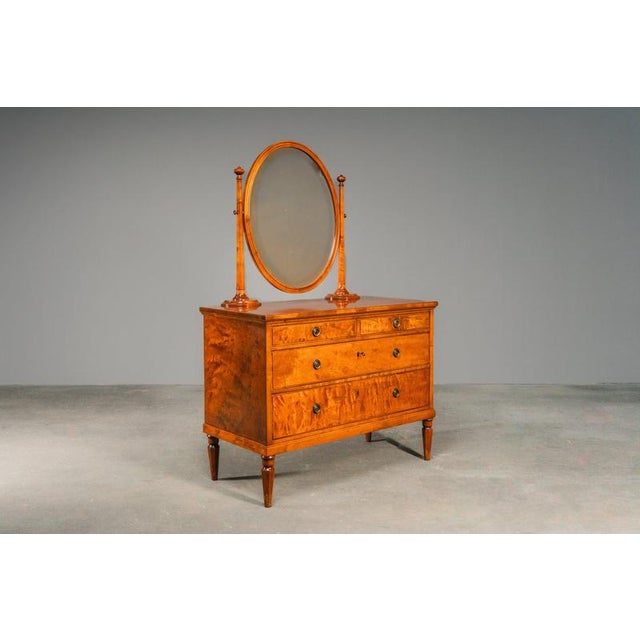 Chest of drawers with mirror top. Period & Style: Art Nouveau - Early 20th century. Features: Elegant and practical piece...