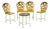 Hand-Painted Children's Garden Seating Set, India, 1980s, Set of 5 For Sale