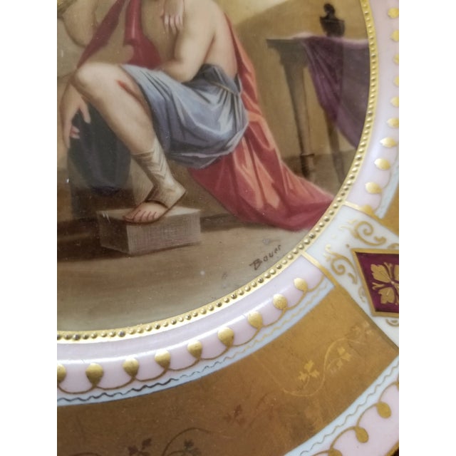 Victorian Late 19th Century Royal Vienna Porcelain Plate For Sale - Image 3 of 9