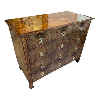 Biedermeier Chest of Drawers in Walnut For Sale