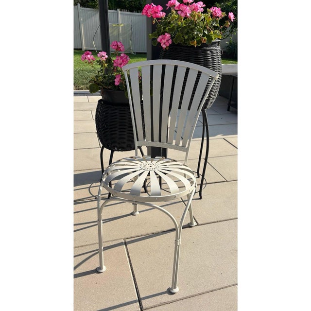 Metal 1950's Francois Carre Garden Patio Chair For Sale - Image 7 of 12