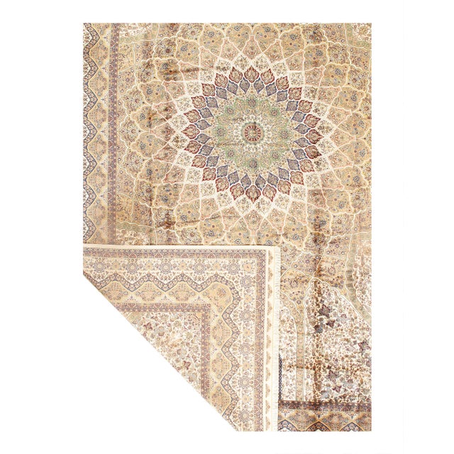 Traditional Pasargad DC Persian Tabriz Design Rug For Sale - Image 3 of 3
