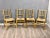 Set of four straw and bamboo vintage chairs, Italy, circa 1960.