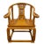 Chinese Vintage Chinese Camphor Wood Horseshoe Back Armchairs Set For Sale - Image 3 of 13