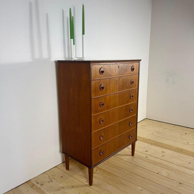 Vintage Danish Teak Chest of Drawers, 1960s For Sale - Image 3 of 11