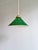 Art Deco Pendant Light in Conical Green Opaline, 1920s For Sale - Image 3 of 14