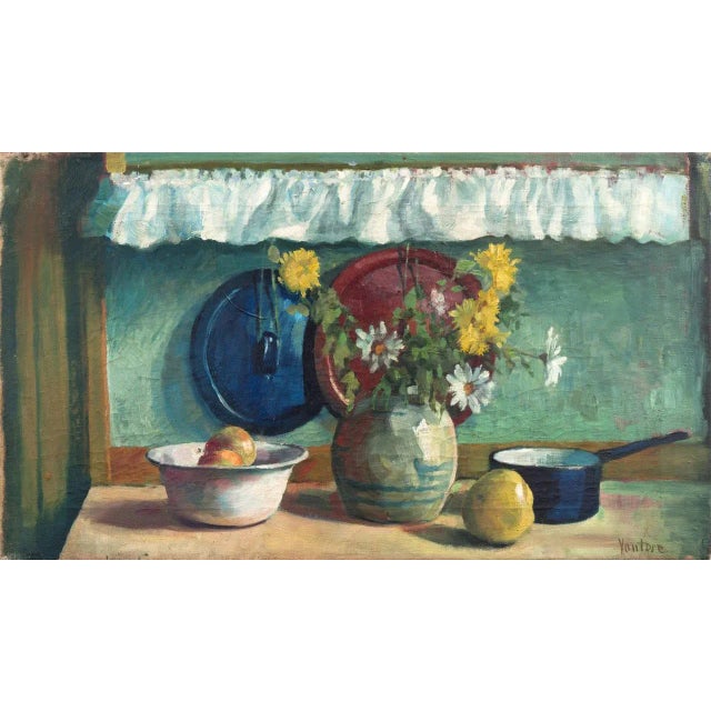 'Yellow and White Daisies' by Mogens Vantore, Paris, Impressionist Still Life, Circa 1925 For Sale - Image 11 of 11