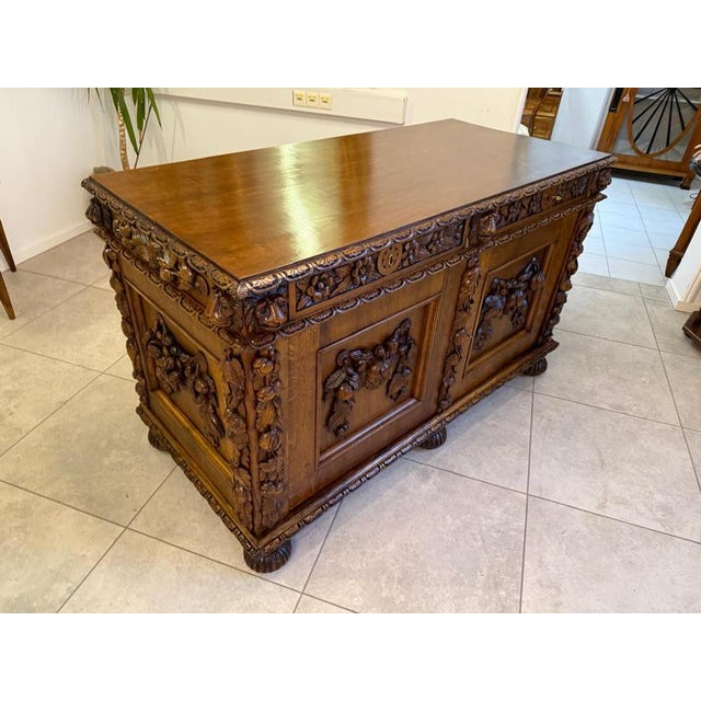 Brown Gründerzeit Sideboard with Fruit Motifs For Sale - Image 8 of 15