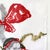 Paper Red Bow II - Original High Fashion Couture Watercolor on Paper in Gold Frame by Carlos Gamez De Francisco For Sale - Image 7 of 8