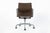 Set of 4 Eames Thin Pad Office Chairs for Herman Miller, Brown Leather Aluminum Group For Sale - Image 11 of 16