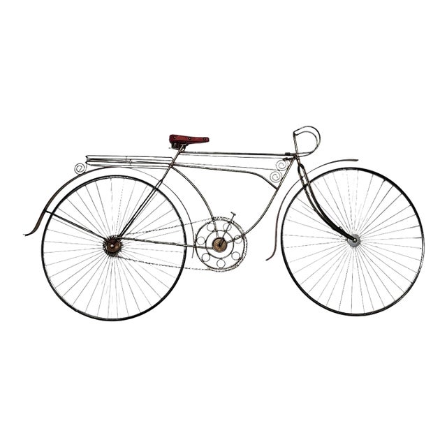 1986 Curtis Jere Signed and Dated Metal Bicycle Wall Sculpture For Sale