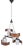 Mid-Century Italian Brass, Teak and Opaline Glass Chandelier attributed to Stilnovo, 1960s For Sale
