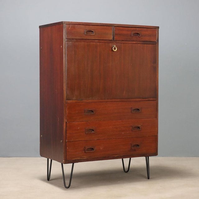 Vintage Sideboard in Stained Mahogany, 1960s For Sale - Image 10 of 10
