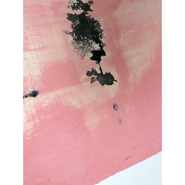 Abstract Popcorn. I Framed Pink Abstract Painting For Sale - Image 3 of 5