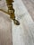 Brass Vintage Neoclassical Brass and Beveled Glass Gueridon Side Table For Sale - Image 8 of 8