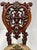 Napoleon iii period chaise longue in carved mahogany four cabriole legs with recessed moldings velvet seat with floral...