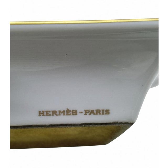 Hermès Porcelain Rectangular Ashtray from Hermès, Paris, 1970s For Sale - Image 4 of 9