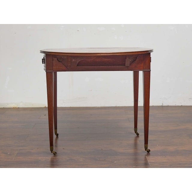 English 19th Century Mahogany Pembroke Table With Tapered Legs on Casters For Sale - Image 4 of 13