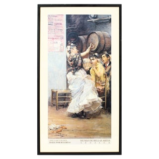 20th Century Framed Spanish Museum Print of Flamenco Dancer For Sale