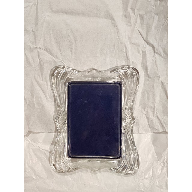 Vintage 1990s Mikasa Lead Crystal 5x7 Picture Frame With Frosted Floral Accents For Sale - Image 18 of 18