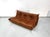 Brown French Togo Three-Seater Sofa in Cognac Cow Leather by Michel Ducaroy for Ligne Roset For Sale - Image 8 of 15