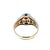 Elevate your elegance with this stunning 14k yellow gold ring, featuring a captivating 1.84-carat AIGS certified cushion...