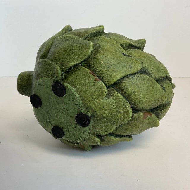 Plastic 1980s Boho Chic Tabletop Decor Artichoke Figurine For Sale - Image 7 of 8