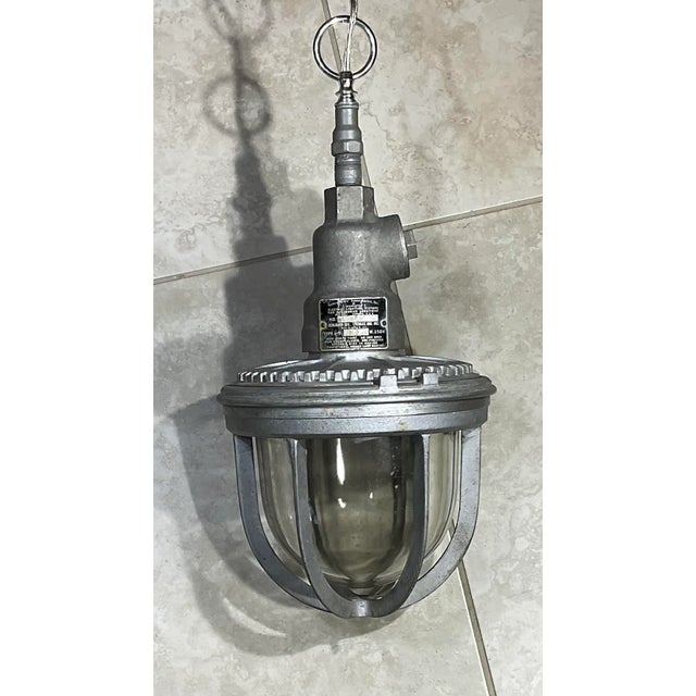 Industrial Industrial Pressed Aluminum Pendant Light For Sale - Image 3 of 9