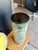 Vintage Murano Scavo Corroso Glass Cylinder Vase Acid Green and Yellow For Sale - Image 10 of 15