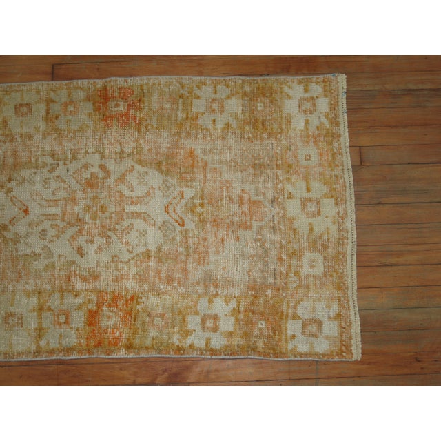 Early 21st Century Early 21st Century Orange Shabby Turkish Rug - 2'8" x 4'9" For Sale - Image 5 of 6