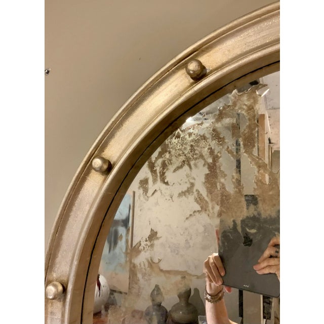 Worlds Away Worlds Away Modern SIlver Finished Antique Wall Mirror For Sale - Image 4 of 5