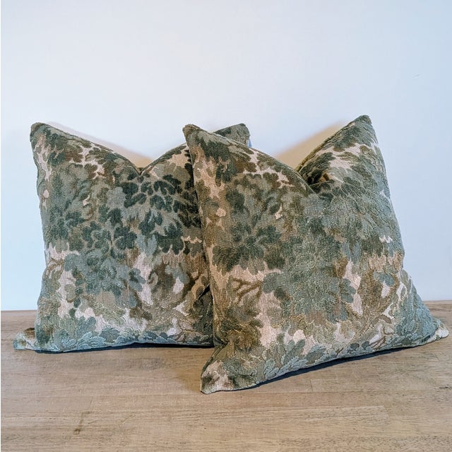 Cowtan & Tout Walden Pillows in Sage, Double Sided- Pair of 2 For Sale In Greensboro - Image 6 of 7