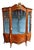 19th Century French Louis XV-Style Marquetry Vitrine With Gilt Bronze. For Sale