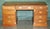 Lovely vintage Teak & Brass large sized Military Campaign pedestal desk that splits in to three easy to transport pieces A...