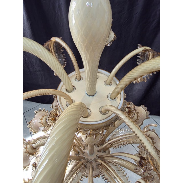 Mid-Century Modern Vintage Murano Chandelier, 1980s For Sale - Image 3 of 14