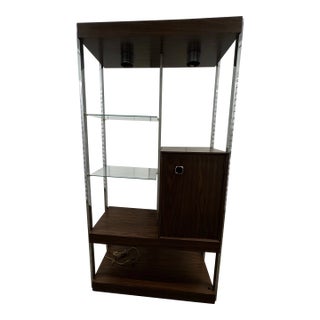 Vintage Chrome and Veneer Etagere by Sunrise Design For Sale