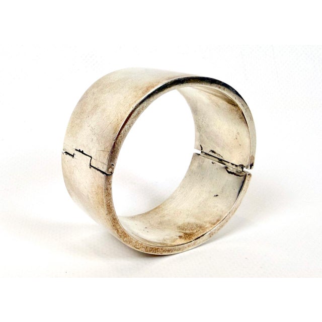 Mid-Century Danish Sterling Silver Bangle Bracelet by Uve Moltke, 1970s For Sale - Image 4 of 7