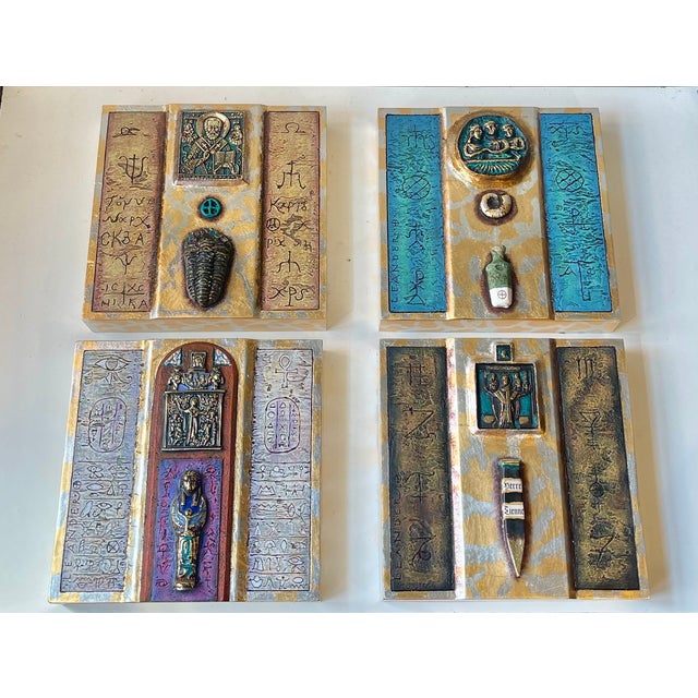 A lot in going on in these eclectic serialized icons by the Danish artist Mogens Leander. from traditional Byzantine...